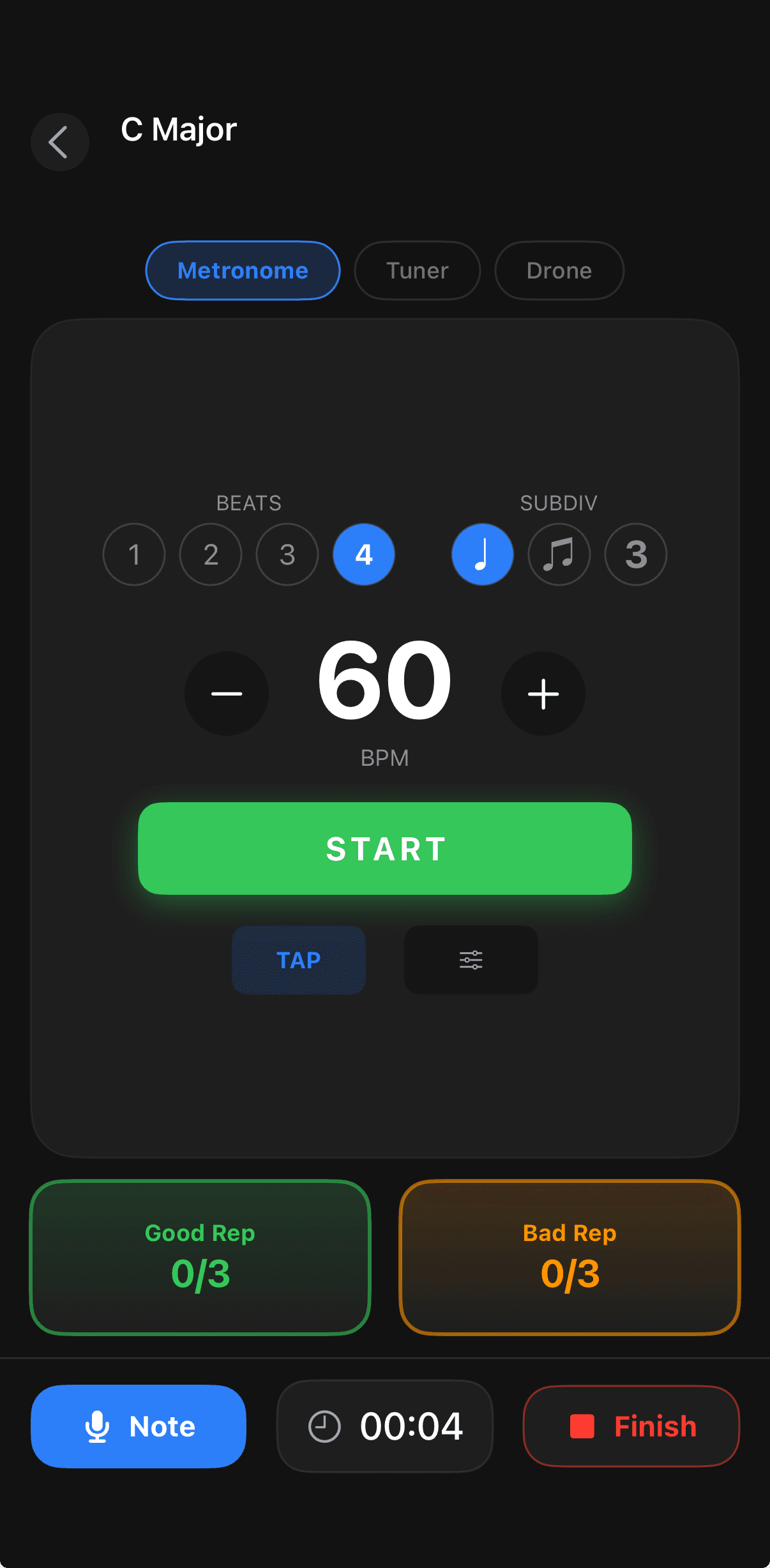 Virtunity practice mode with built-in tools